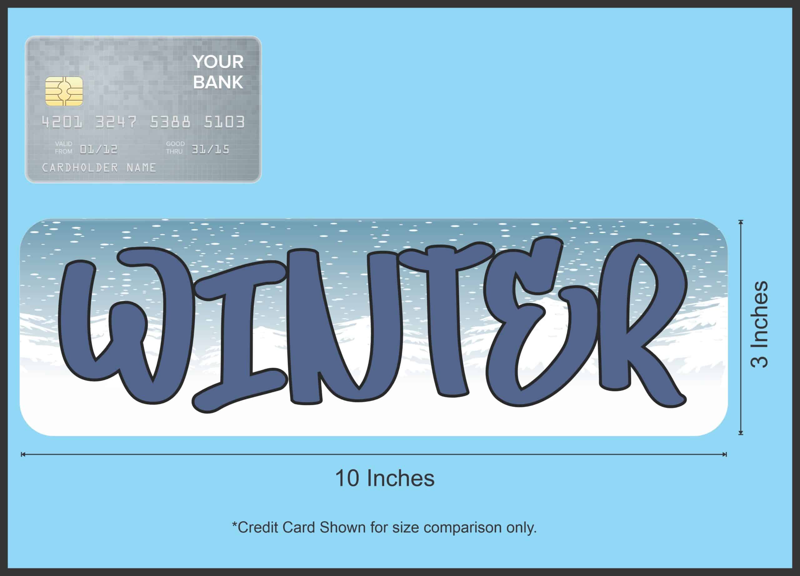 10in x 3in Snow Winter Bumper Sticker Vinyl Truck Window Decal Stickers