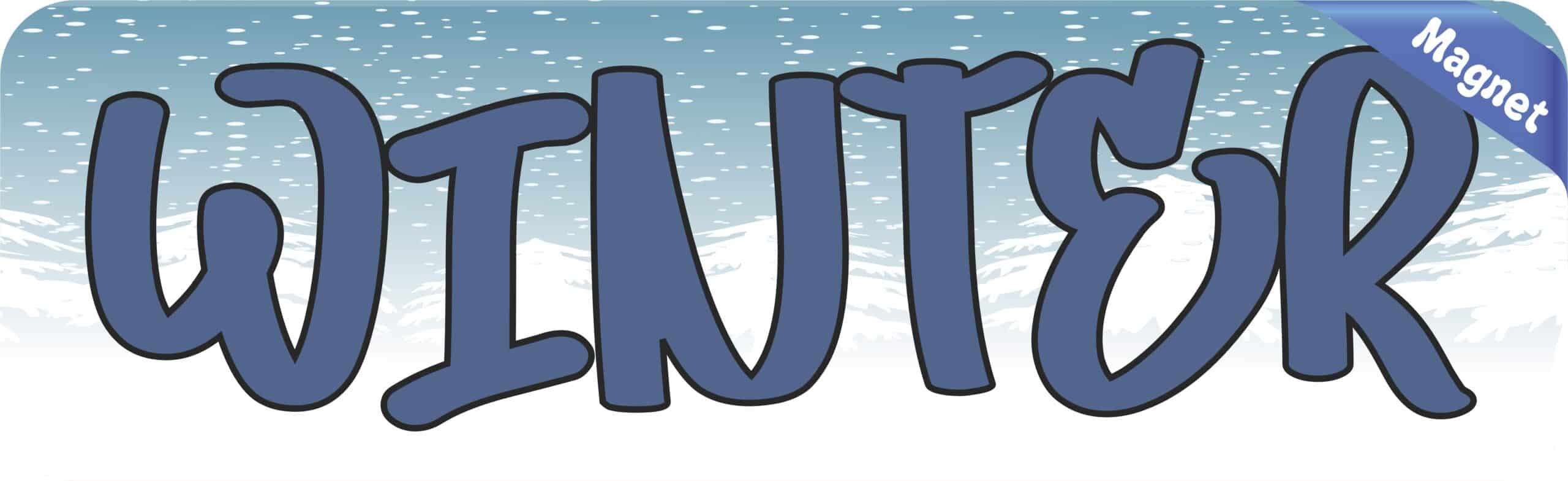 10in x 3in Snow Winter Magnet Car Door Magnetic Truck Magnets