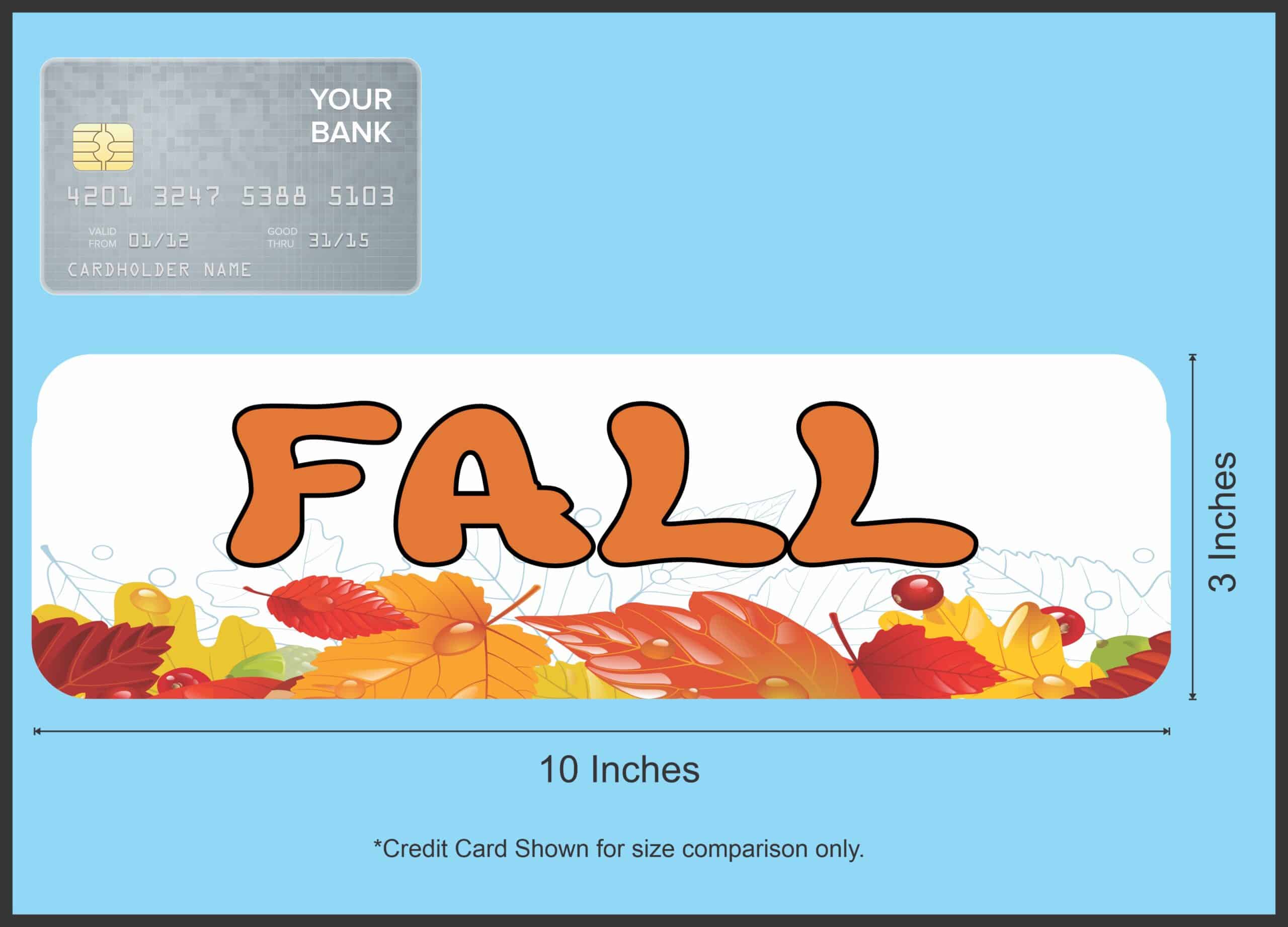 10in x 3in Fall Magnet Autumn Car Door Magnetic Truck Sign Magnets