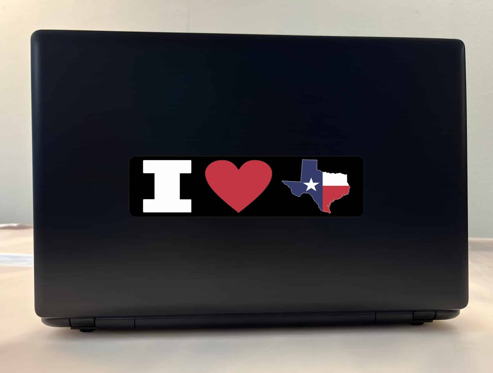 8in x 2in I Love Texas Bumper Sticker Car Vinyl Window State Flag Decal