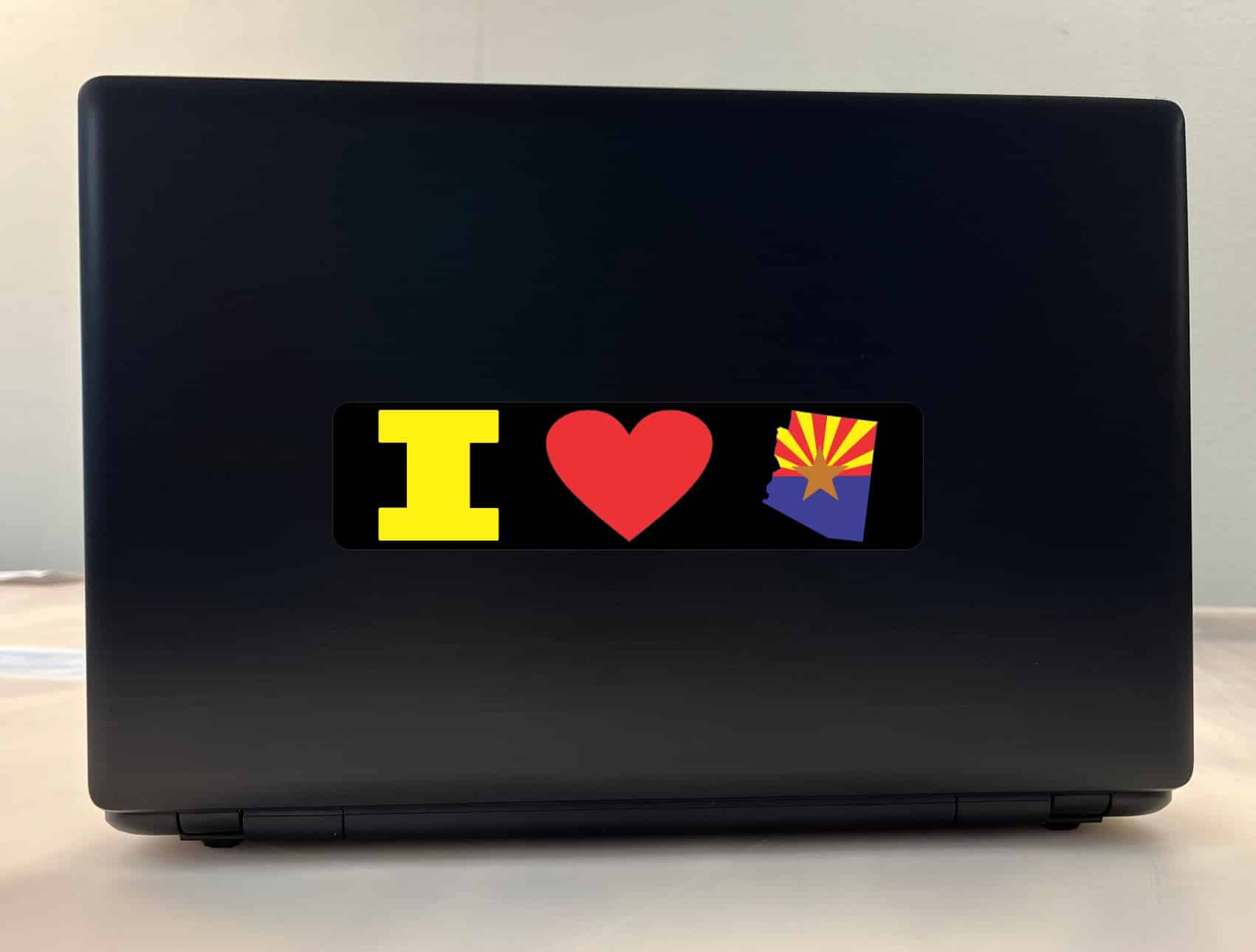 8in x 2in I Love Arizona Bumper Sticker Car Vinyl Window State Flag Decal