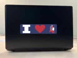 8in x 2in I Love Mississippi Bumper Sticker Vinyl Window State Flag Decal