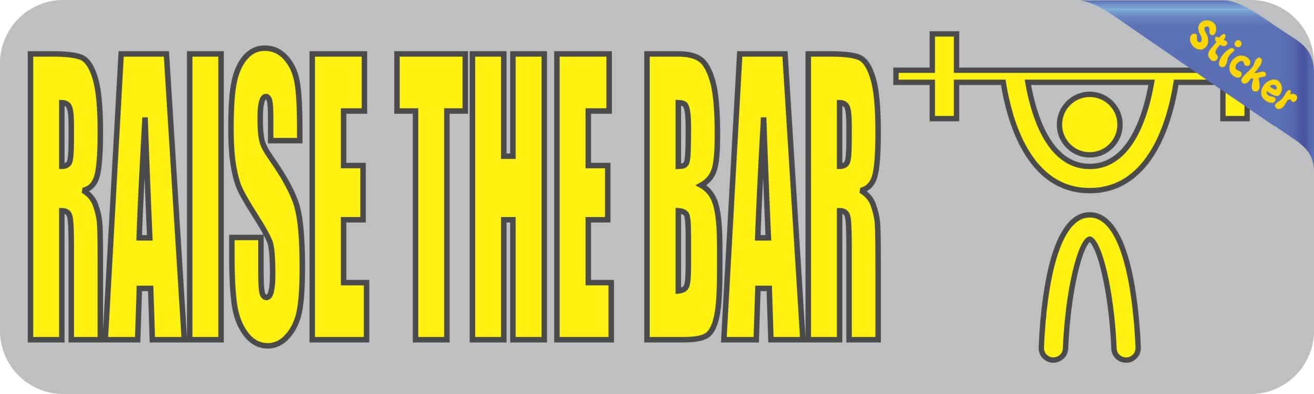 10in x 3in RAISE THE BAR Bumper Sticker Vinyl Window Stickers Window Decal - Image 2