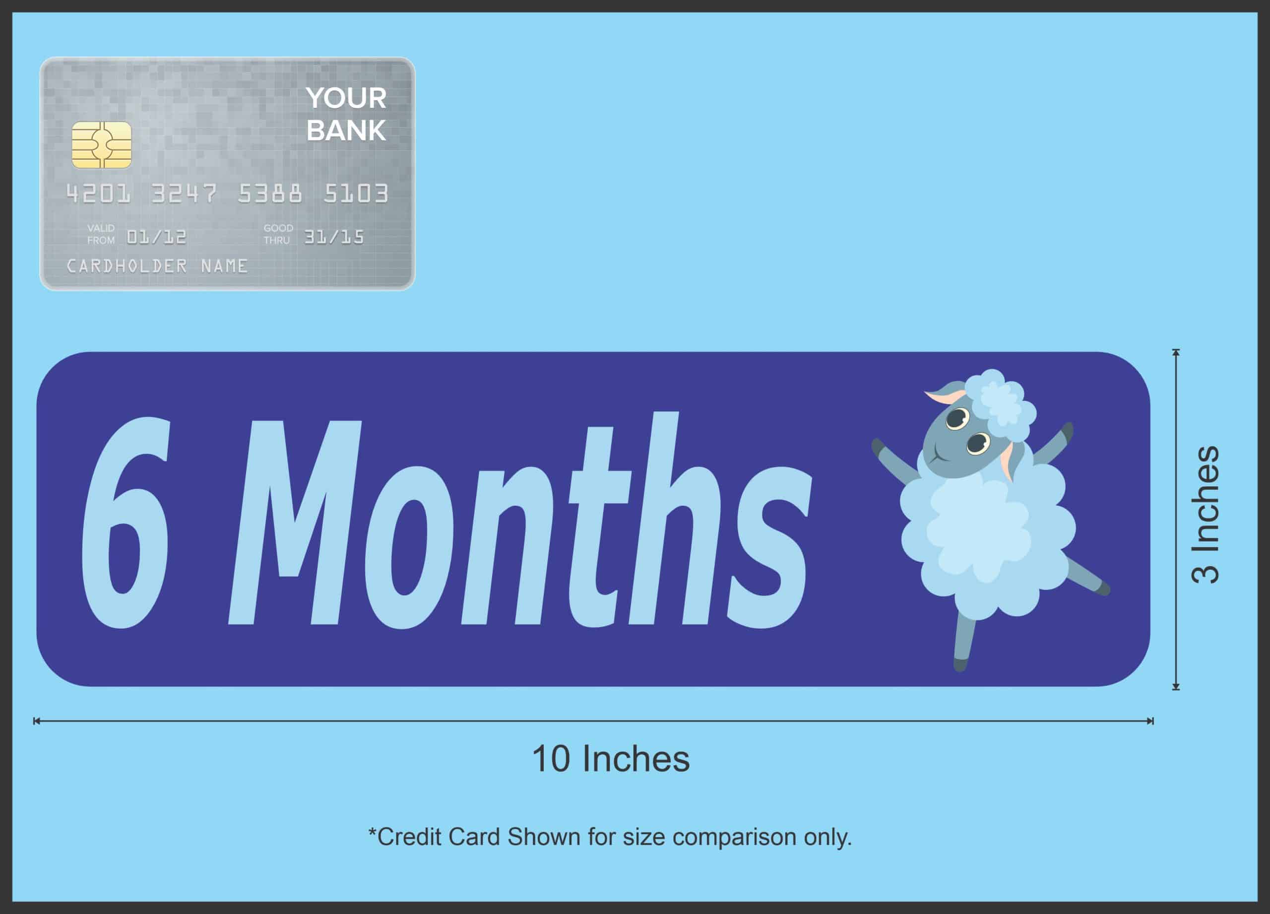 10in x 3in 6 Month Magnet Boy Door Magnetic Sign Magnets Signs - Image 3