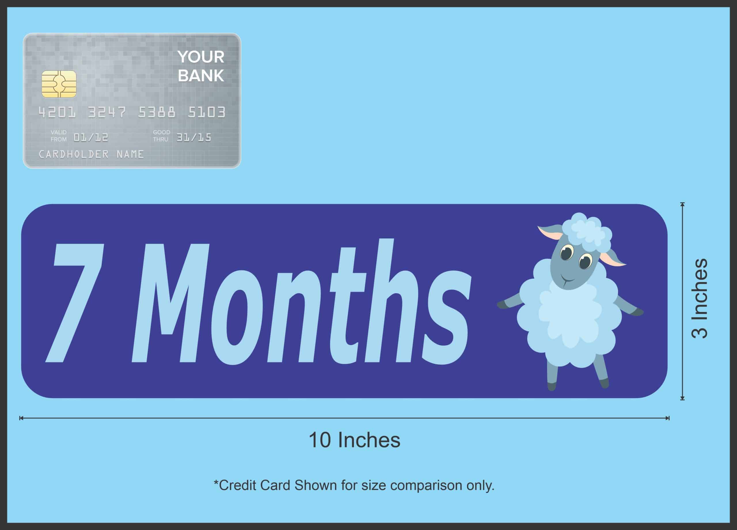 10in x 3in 7 Month Magnet Boy Door Magnetic Sign Magnets Signs - Image 3