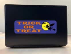 10in x 3in Trick or Treat Bumper Sticker Vinyl Truck Window Holiday Decal