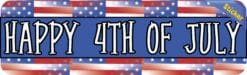 10in x 3in Happy 4th of July Bumper Sticker Vinyl Truck Window Car Decal