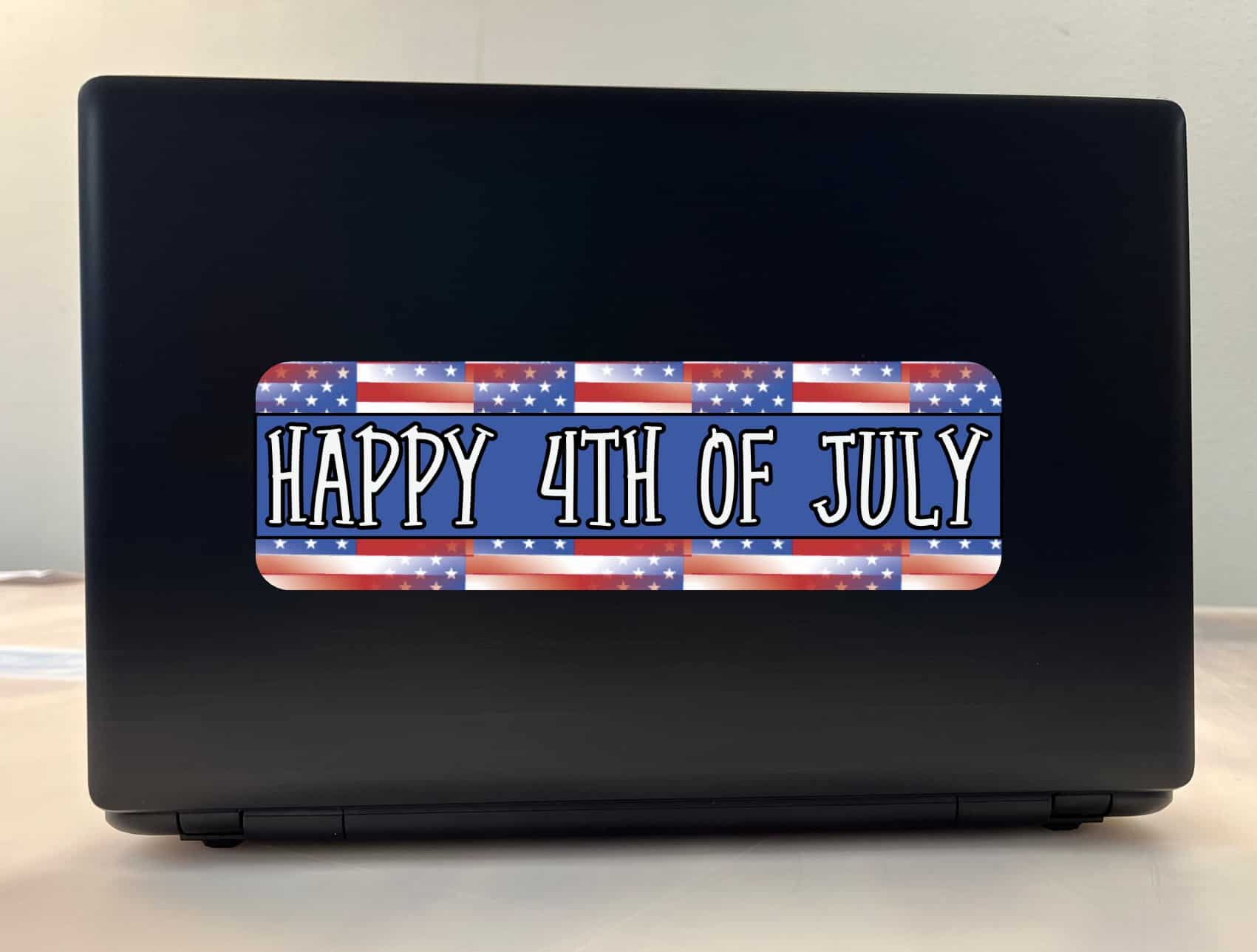 10in x 3in Happy 4th of July Bumper Sticker Vinyl Truck Window Car Decal