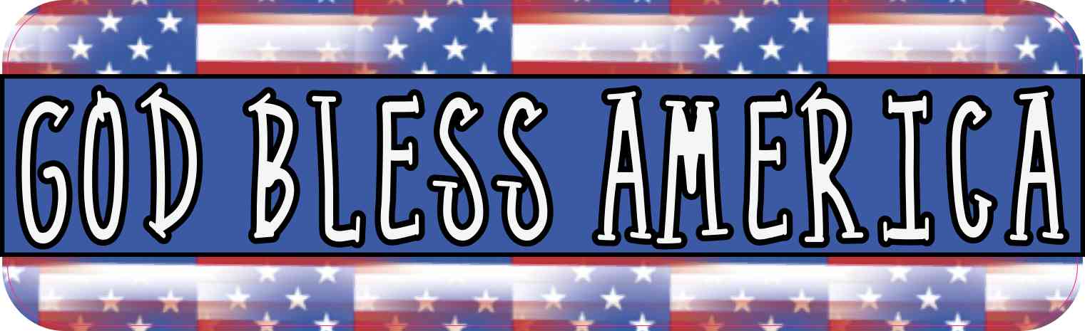 GOD BLESS AMERICA Vinyl Decal Sticker Car Window Wall Bumper Patriotic Love USA 