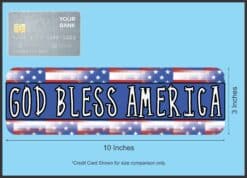 10in x 3in God Bless America Bumper Sticker Vinyl Truck Window C
