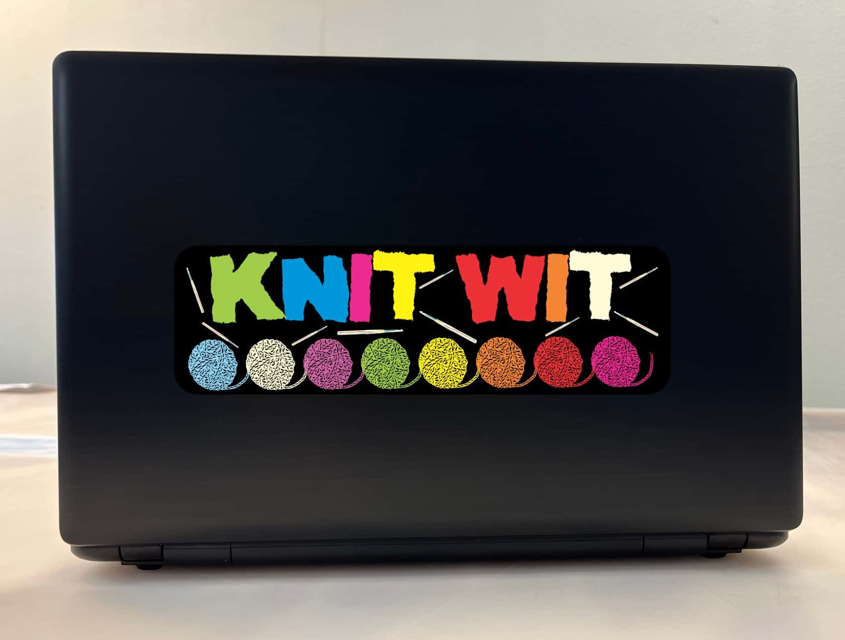 10in x 3in Knit Wit Bumper Sticker Vinyl Truck Window Decal Car Stickers