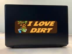 10in x 3in I Love Dirt Bumper Sticker Vinyl Truck Window Decal Stickers
