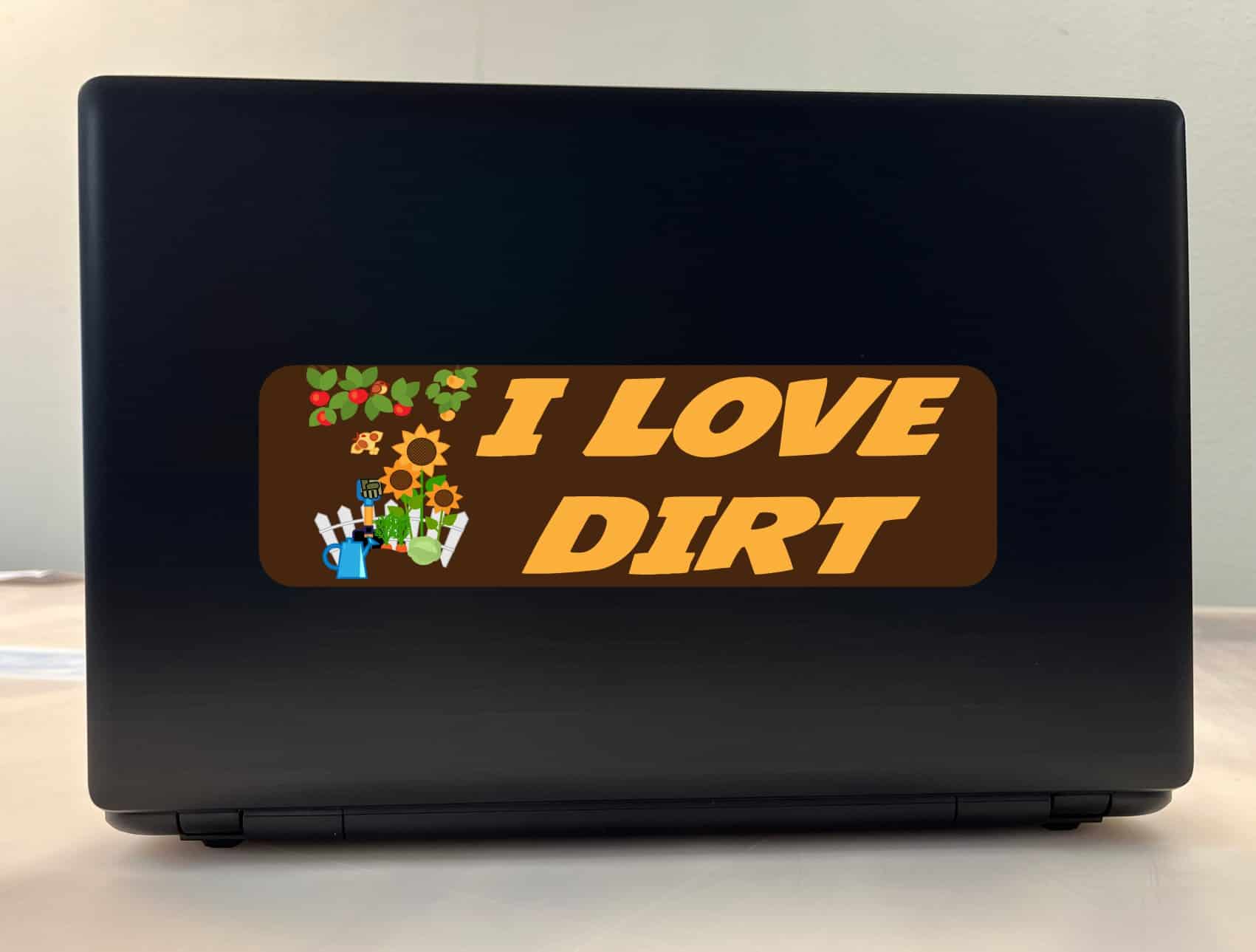 10in x 3in I Love Dirt Bumper Sticker Vinyl Truck Window Decal Stickers