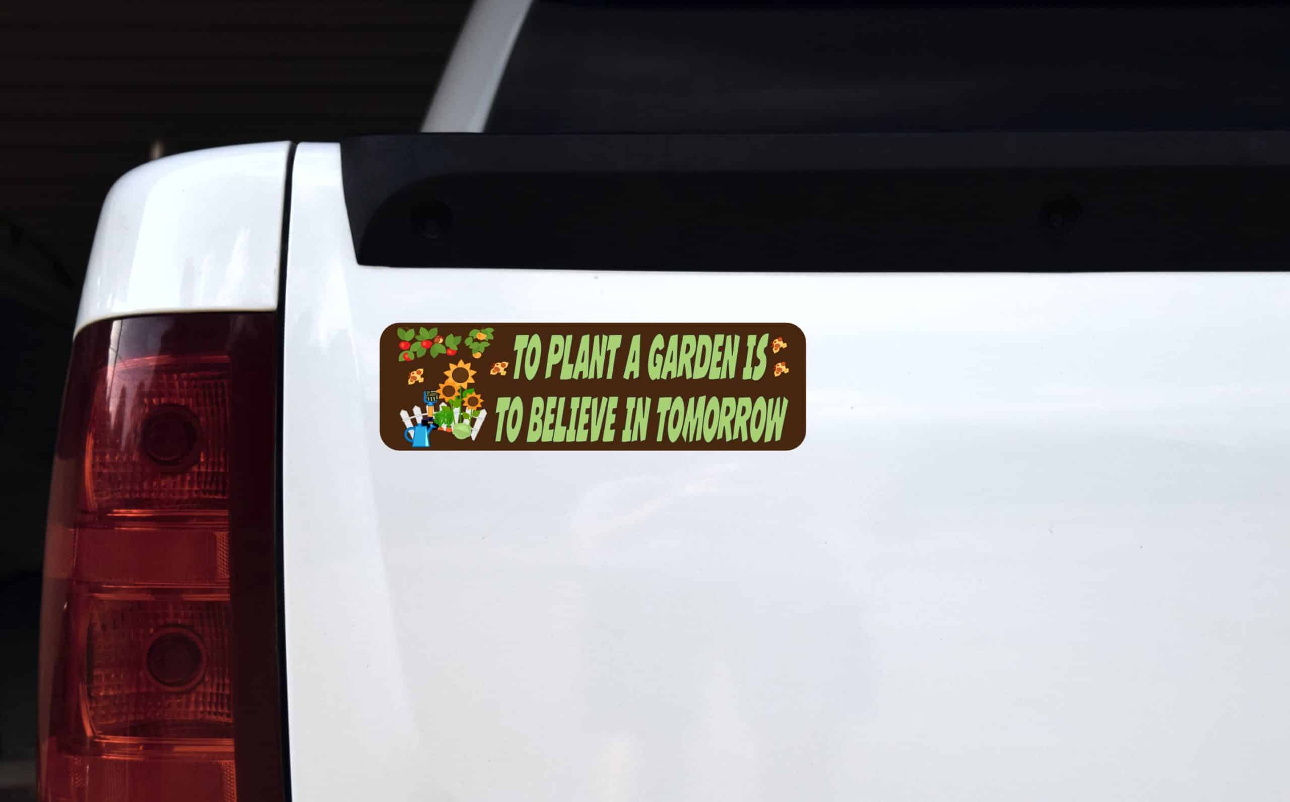 10in x 3in To Plant A Garden Bumper Sticker Vinyl Car Window Door Decal - Image 4