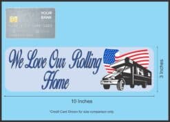 10in x 3in Rolling Home Magnet Magnetic Truck Car Magnets RV