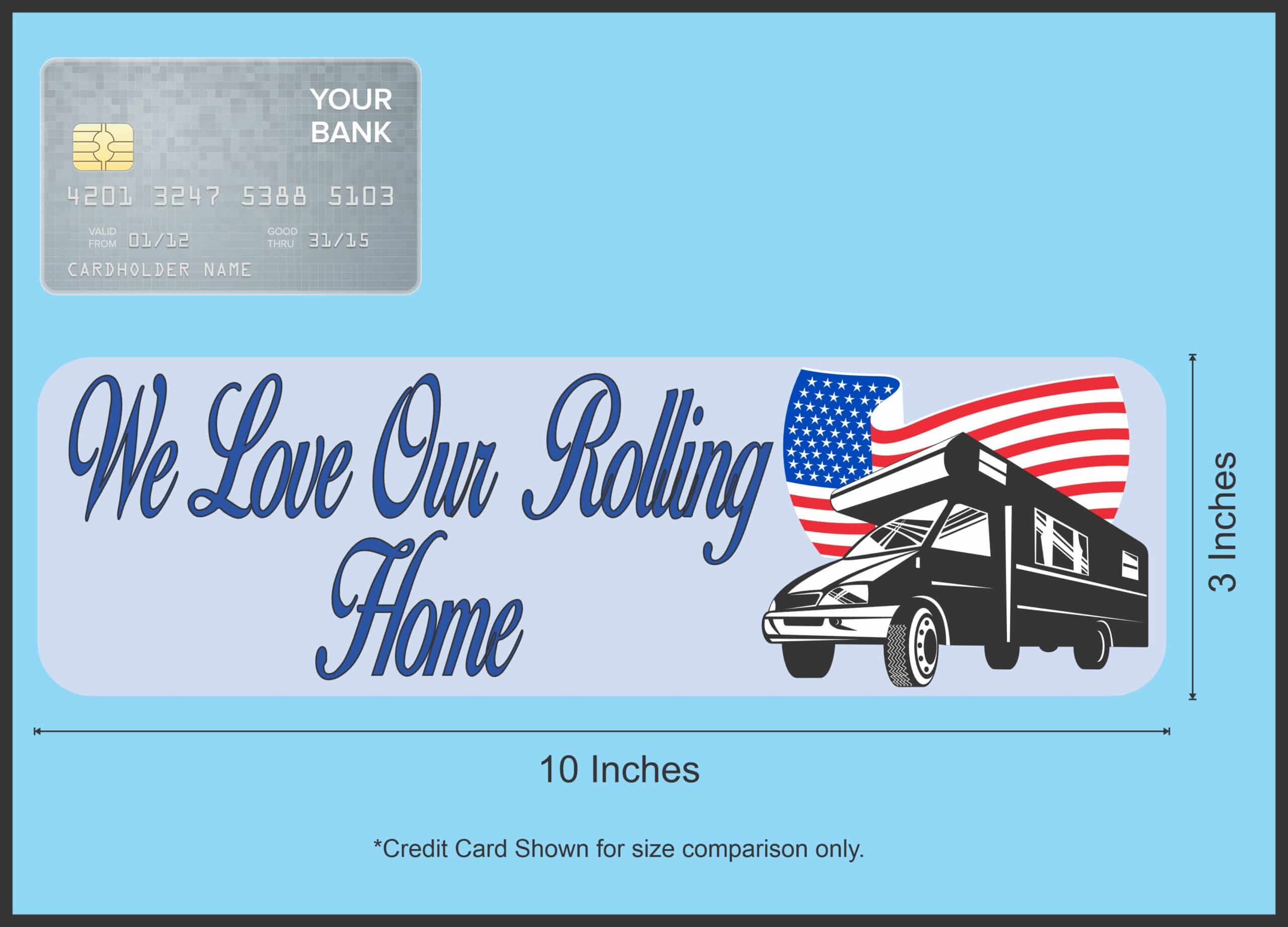 10in x 3in Rolling Home Magnet Magnetic Truck Car Magnets RV