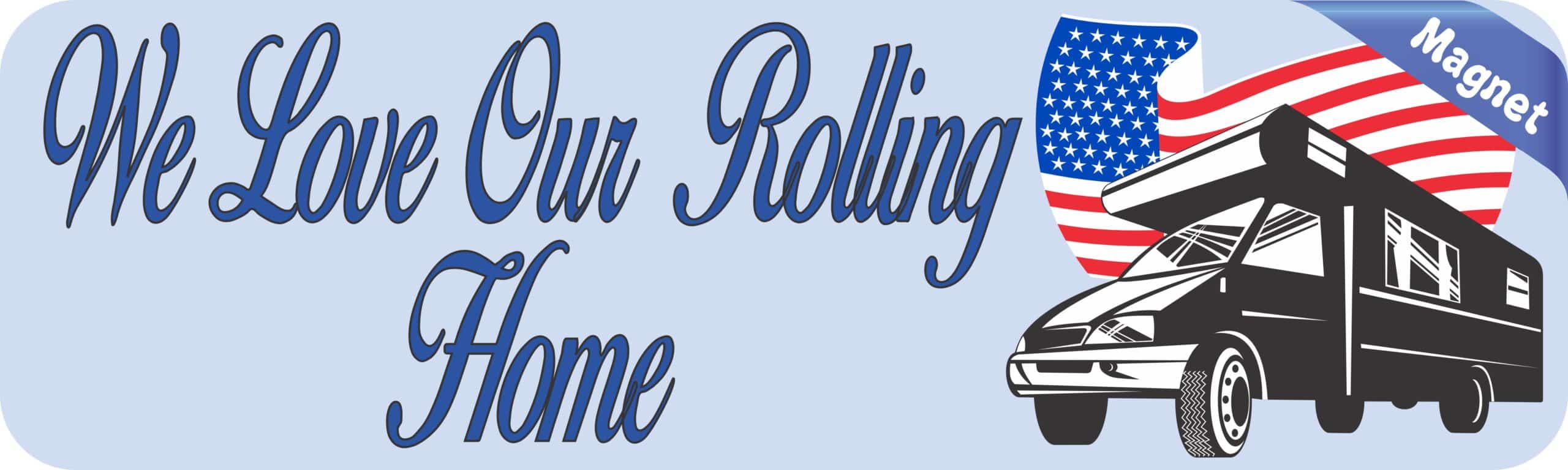10in x 3in Rolling Home Magnet Magnetic Truck Car Magnets RV