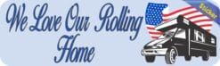 10in x 3in Rolling Home Bumper Sticker Vinyl Decals Car Decal RV Stickers