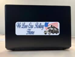 10in x 3in Rolling Home Bumper Sticker Vinyl Decals Car Decal RV Stickers