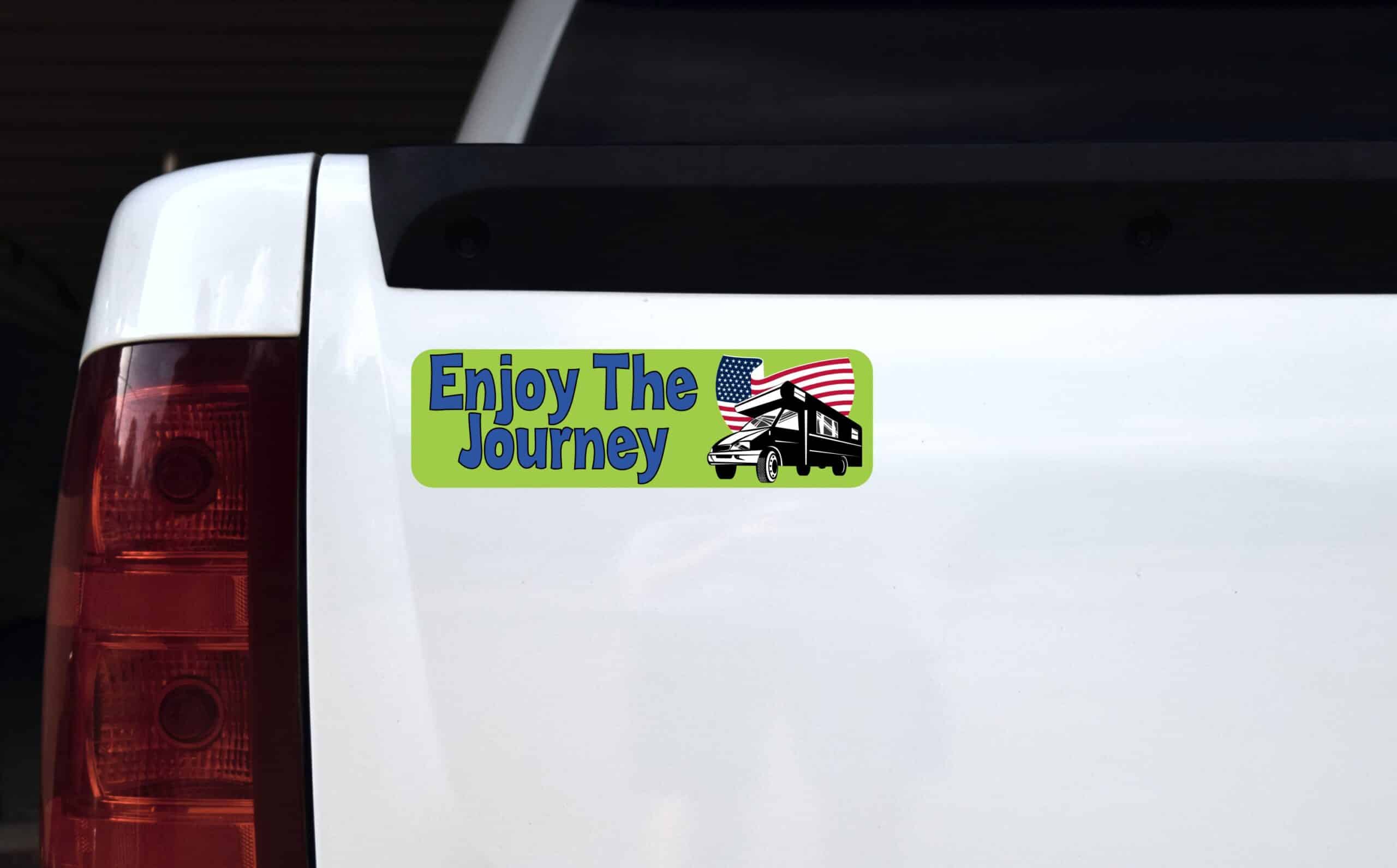 10in x 3in Enjoy The Journey Bumper Sticker Vinyl Car Decal Truck Stickers