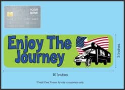 10in x 3in Enjoy The Journey Magnet Magnetic Truck  Car Magnets