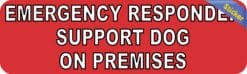 10in x 3in Emergency Responder Support Dog Sticker Window Bumper Decal