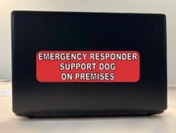 10in x 3in Emergency Responder Support Dog Sticker Window Bumper Decal