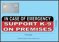 10in x 3in Support K-9 Sticker Vinyl Truck Window Decals Animal Car Decal