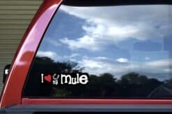 8in x 2in I Love My Mule Bumper Sticker Car Vinyl Truck Window Decal