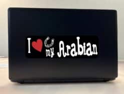 10in x 3in I Love My Arabian Bumper Sticker Vinyl Truck Window Decal Sign