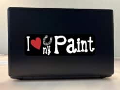 10in x 3in I Love My Paint Horse Bumper Sticker Vinyl Truck Window Decal Sign