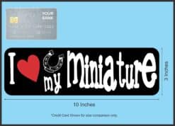 10in x 3in I Love My Miniature Horse Magnet Car Vinyl Magnetic Sign Magnets