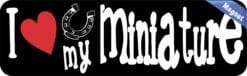 10in x 3in I Love My Miniature Horse Magnet Car Vinyl Magnetic Sign Magnets