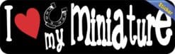 10in x 3in I Love My Miniature Horse Bumper Sticker Vinyl Sticke