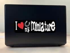 10in x 3in I Love My Miniature Horse Bumper Sticker Vinyl Sticke