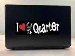 10in x 3in I Love My Quarter Horse Bumper Sticker Vinyl Truck Window Decal Sign