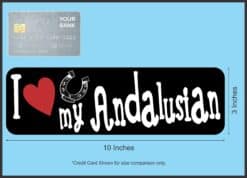 10in x 3in I Love My Andalusian Magnet Car Door Magnetic Truck Magnets