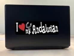 10in x 3in I Love My Andalusian Bumper Sticker Vinyl Truck Window Decal Sign