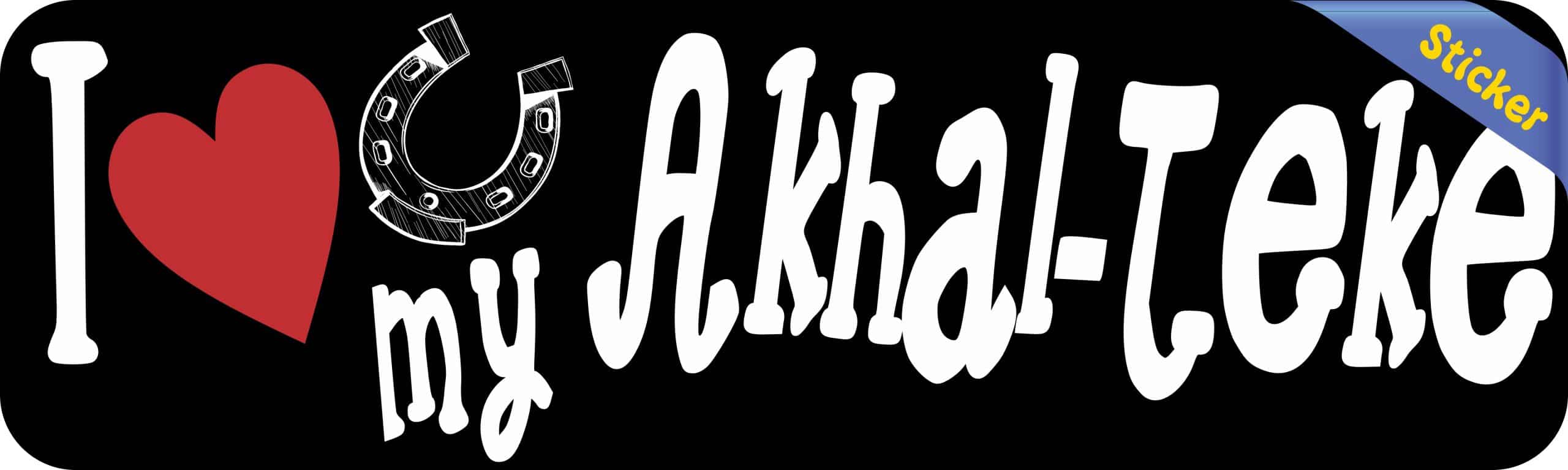10in x 3in I Love My Akhal-Teke Bumper Sticker Vinyl Truck Window Decal Sign - Image 2