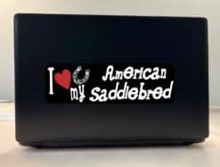 10in x 3in I Love My American Saddlebred Bumper Sticker Vinyl Car Decals