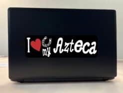 10in x 3in I Love My Azteca Bumper Sticker Vinyl Truck Window Decal Sign