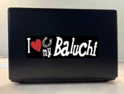10in x 3in I Love My Baluchi Bumper Sticker Vinyl Stickers Car Decals