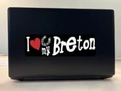 10in x 3in I Love My Breton Bumper Sticker Vinyl Truck Window Decal Sign