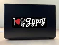 10in x 3in I Love My Gypsy Horse Bumper Sticker Vinyl Truck Window Decal