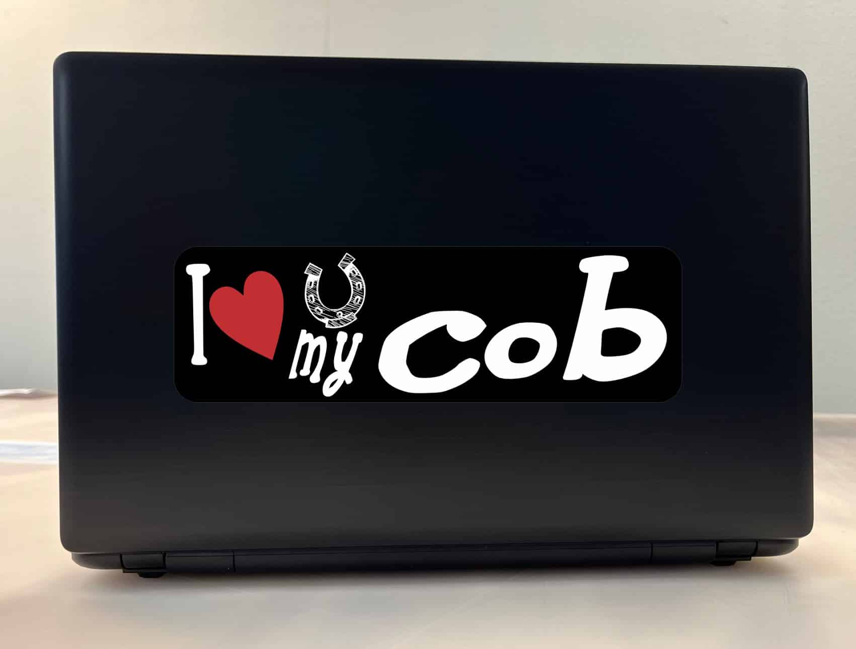 10in x 3in I Love My Cob Bumper Sticker Vinyl Truck Window Decal Horse
