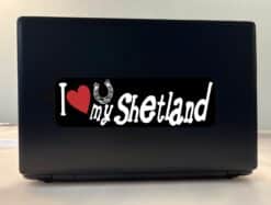 10in x 3in I Love My Shetland Bumper Sticker Vinyl Truck Window Pet Decal Sign