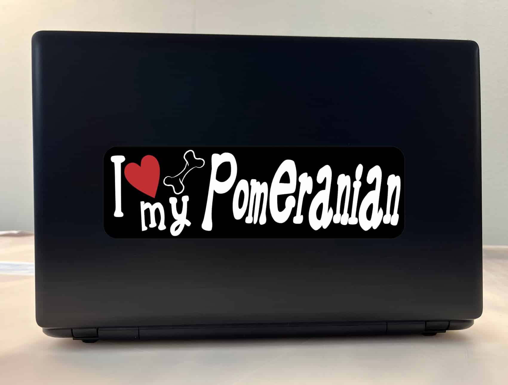 10in x 3in I Love My Pomeranian Bumper Sticker Vinyl Dog Truck Window Decal