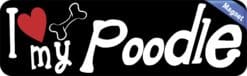 10in x 3in I Love My Poodle Magnet Car Door Magnetic Truck Dog Magnets