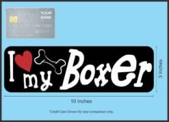 10in x 3in I Love My Boxer Magnet Car Door Magnetic Truck Dog Magnets