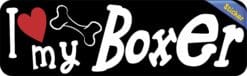 10in x 3in I Love My Boxer Bumper Sticker Vinyl Dog Truck Window Decal